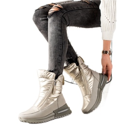 Weide Botas de neve prateadas casuais prata