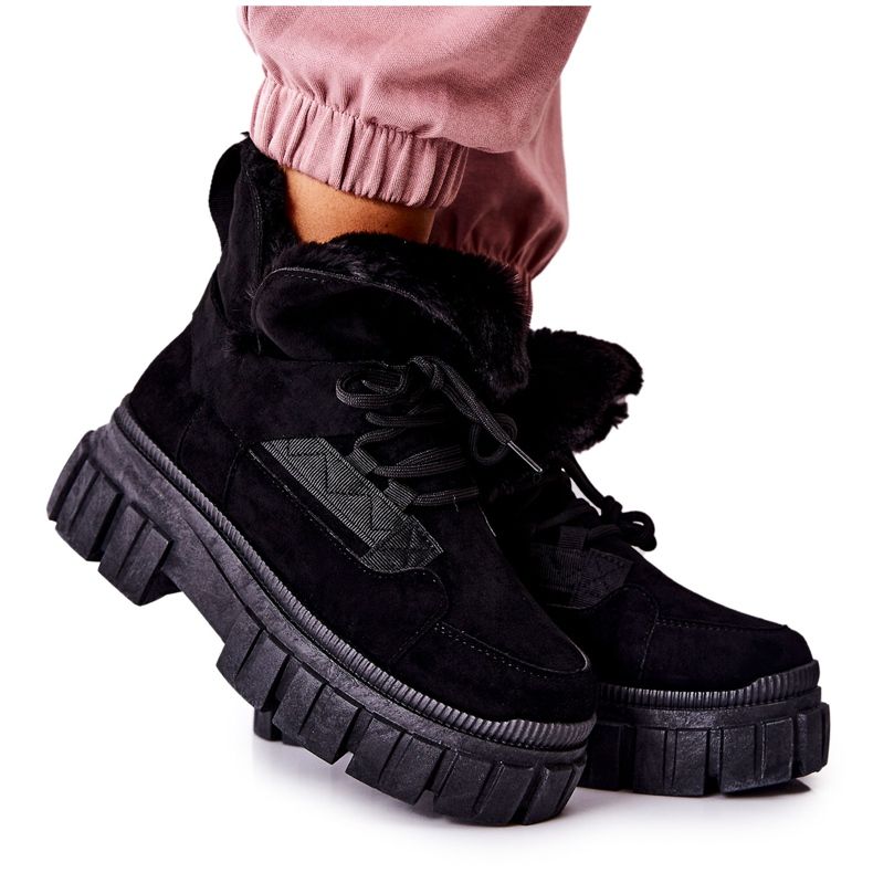 PM1 Black Warm Boots Trappers Black Demaris preto