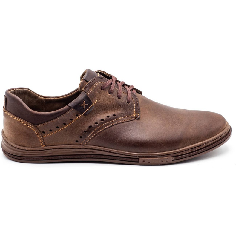 Polbut Sapatos masculinos casuais 402 marrons castanho