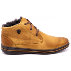 Polbut Botas de inverno 339 W vermelhas amarradas para homens laranja