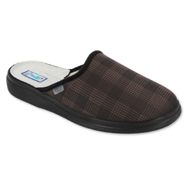 Sapatos masculinos Befado pu 132M017 marrom cinza multicolorido