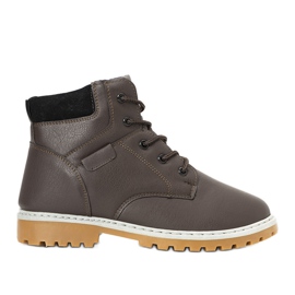 Adrien marrom, botas de caminhada masculinas isoladas