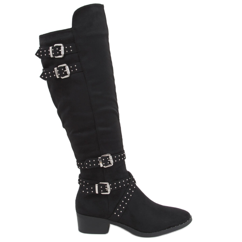 Botas de montaria femininas Zettu Black preto
