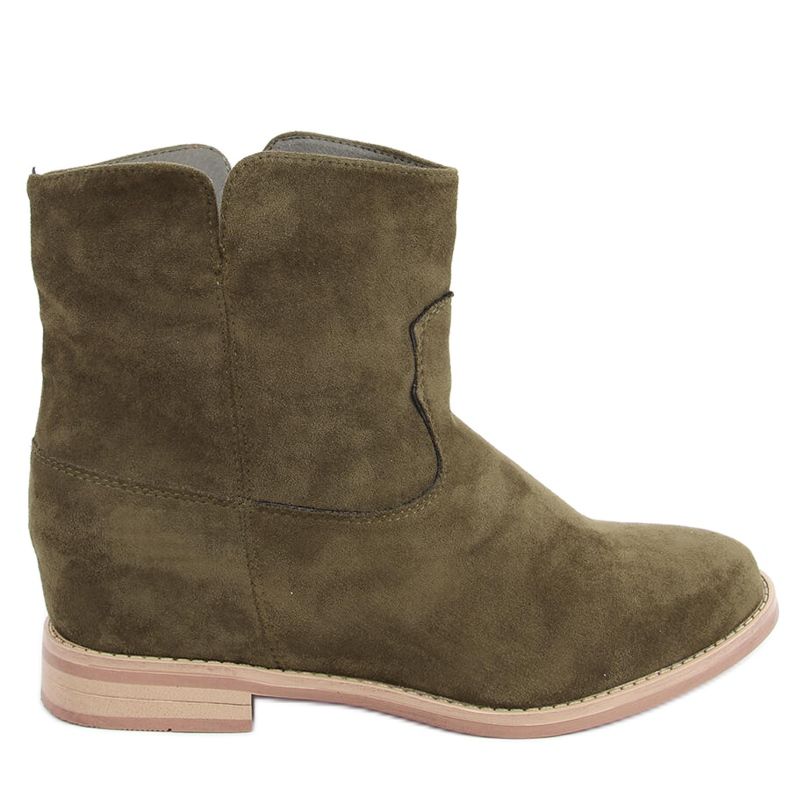 Botas em uma cunha escondida de Deer Green verde