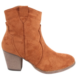 Botas de cowboy de salto alto da Seed Camel marrom