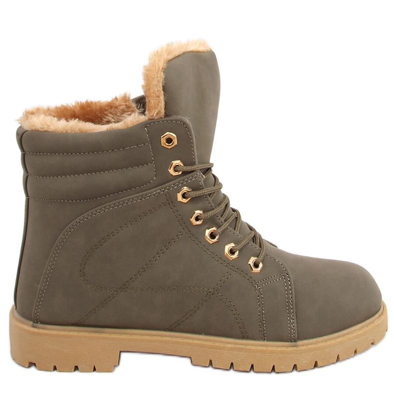 Botas femininas com isolamento de madeira Polle Green Black verde Botas femininas com isolamento de madeira Polle Green Black verde