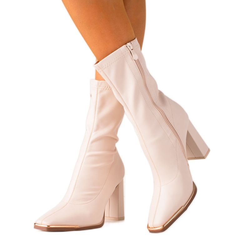 Seastar Botas de cano altas sexy bege