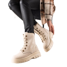 TRENDI Caçadores de camurça bege TRENDI Caçadores de camurça bege