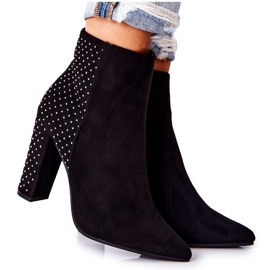 PS1 Botas pretas de camurça Sorienta com lantejoulas preto