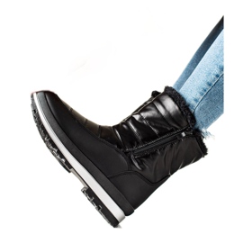 TRENDI Botas clássicas de neve no zíper preto