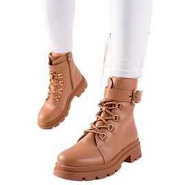 Sixth Sense Trappers elegantes com fivela marrom