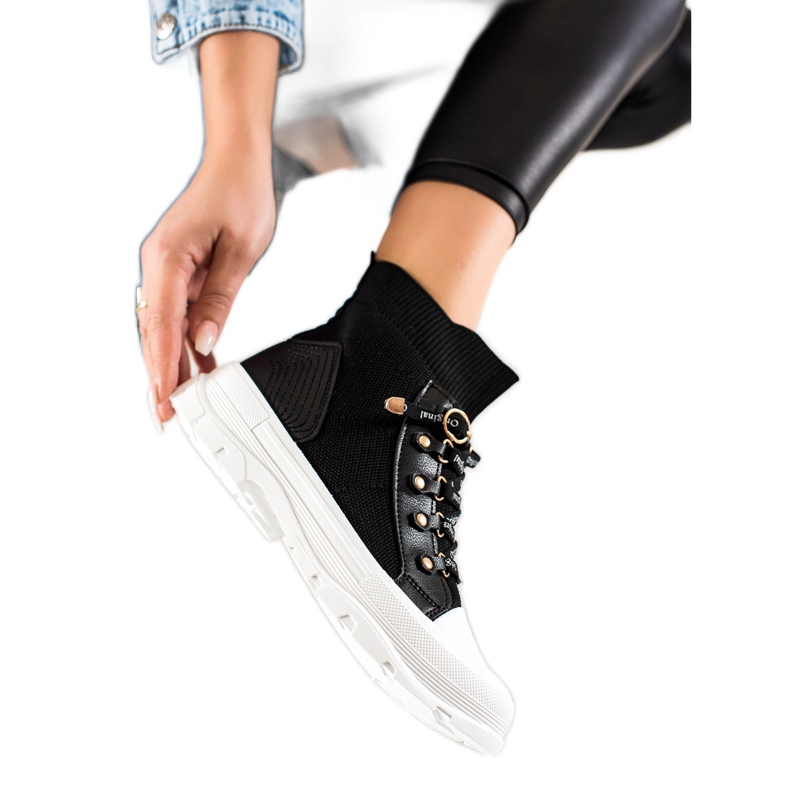 Goodin Tênis de alta moda preto