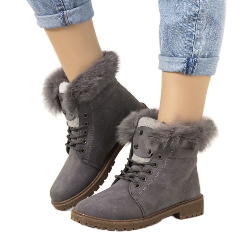 Botas femininas cinza LeBatelier