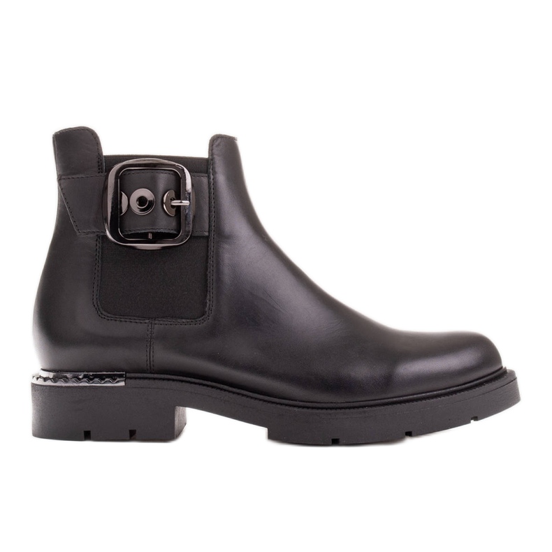Marco Shoes Botas Chelsea com fivela decorativa preto