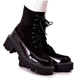 Botas de cano altas com zíper preto Solutia Botas de cano altas com zíper preto Solutia
