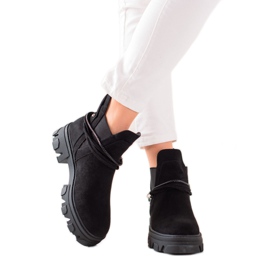 Goodin Botas com listras decorativas preto