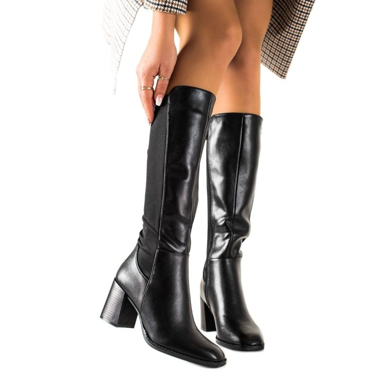 Groto Gogo Botas elegantes de salto alto preto