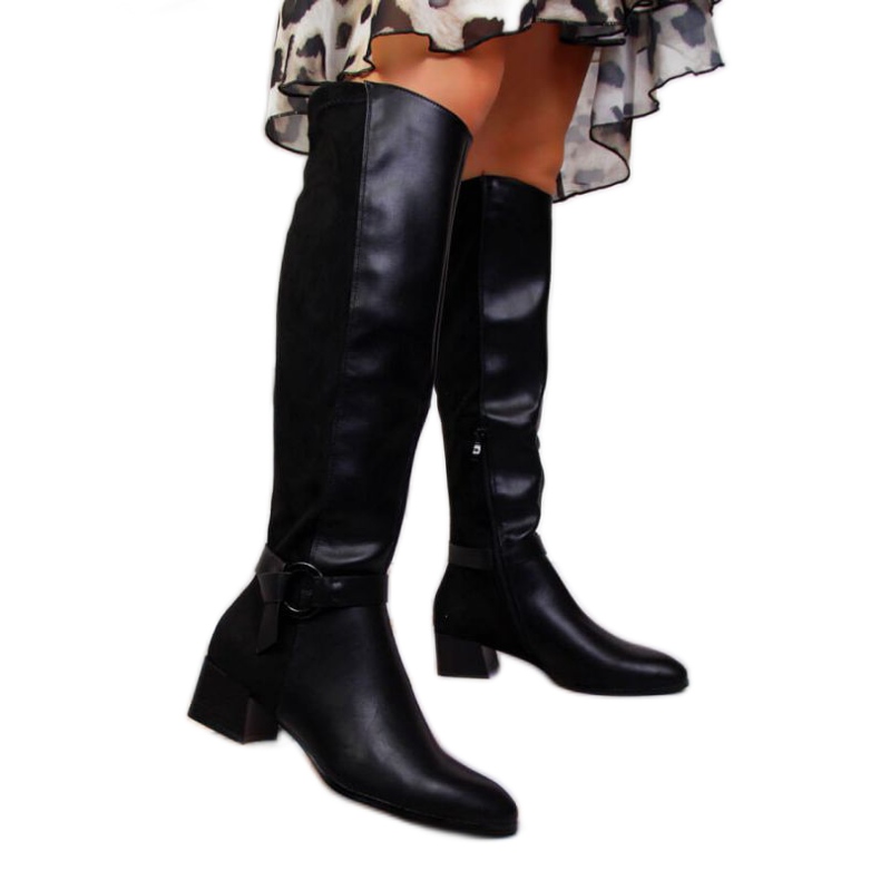 Botas pretas no bloco Filippo W PAW302 preto