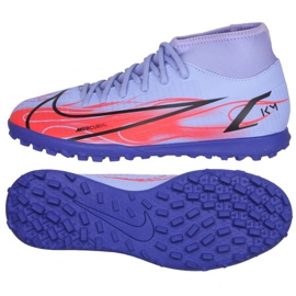 Sapato Nike Mercurial Superfly 8 Club Km Tf Jr DB2869-506 vermelho, roxo roxo