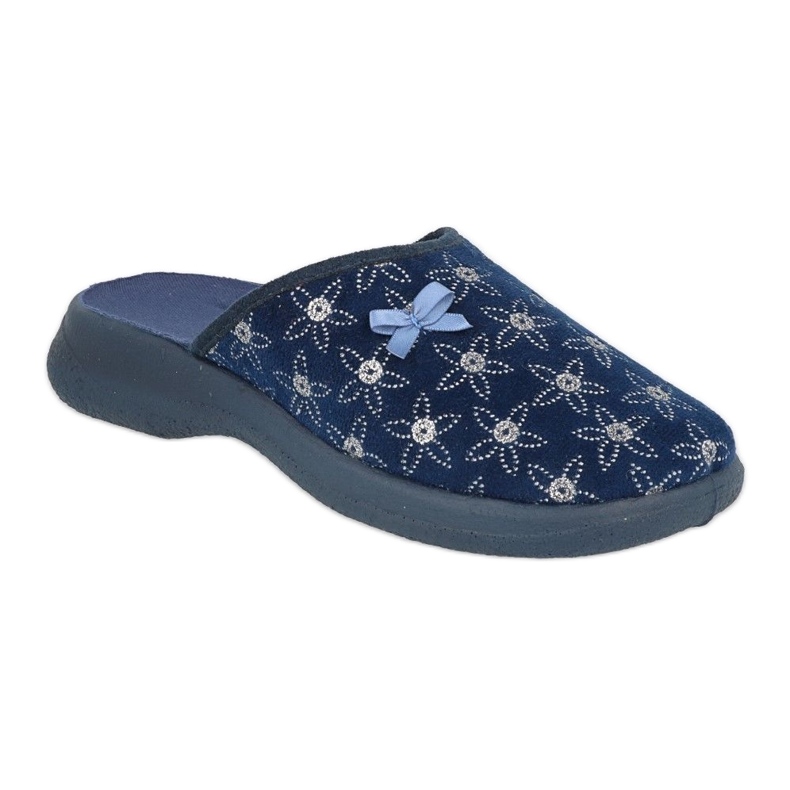 Sapatos femininos Befado pu 019D126 azul marinho prata