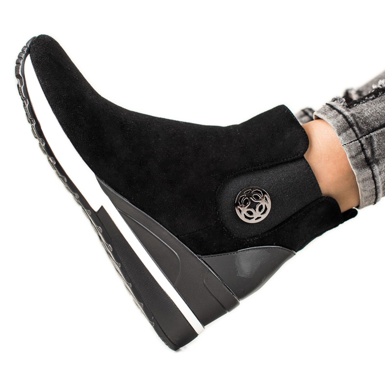 W. Potocki Botas em cunha Potocki preto