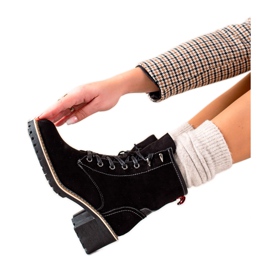 Goodin Botas confortáveis de salto alto preto Goodin Botas confortáveis de salto alto preto