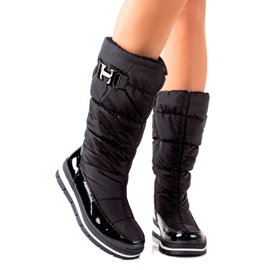 TRENDI Botas altas de neve pretas preto