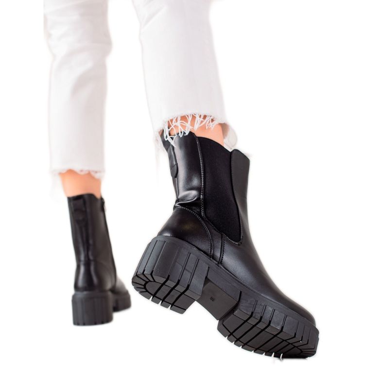 Seastar Botas pretas na plataforma preto