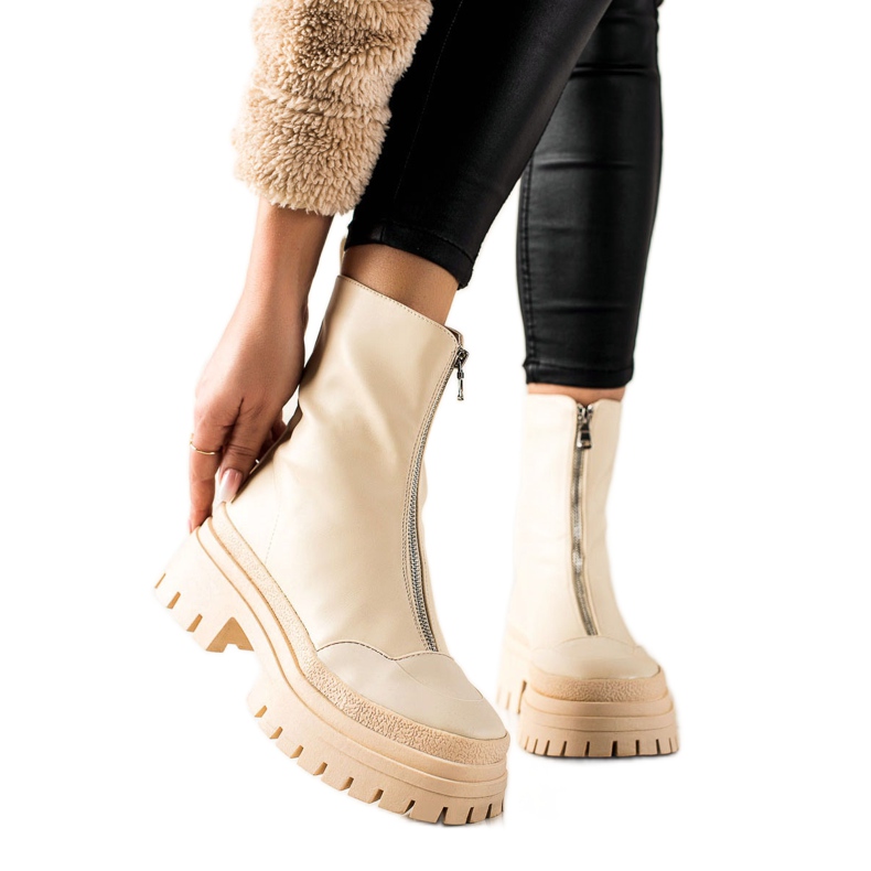 Seastar Workers clássicos com zíper bege Seastar Workers clássicos com zíper bege