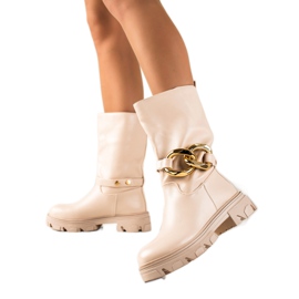 Bestelle Botas de trabalho altas bege