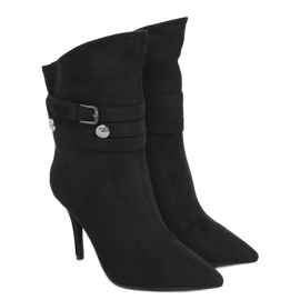 Botas Elssa Black de salto alto preto