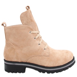 Botas de amarrar Bing Beige bege