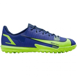 Chuteiras Nike Mercurial Vapor 14 Academy Tf Jr CV0822 474 azul verde azul