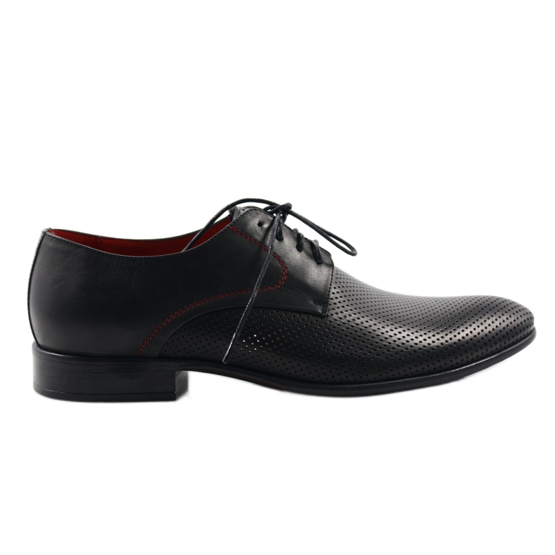 Sapatos masculinos Pilpol 1568 pretos vermelho