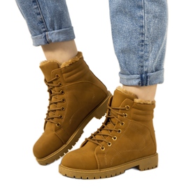 Botas Panicucci com isolamento de camelo feminino castanho