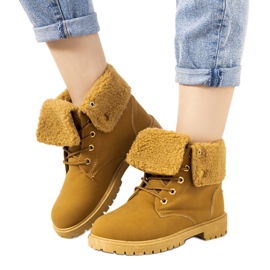 Botas femininas com isolamento de camelo Ida castanho