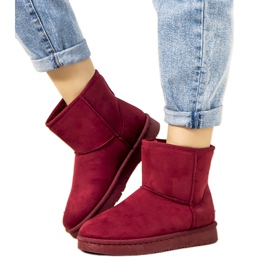 Botas de neve Red Lucilla com acabamento de pele vermelho