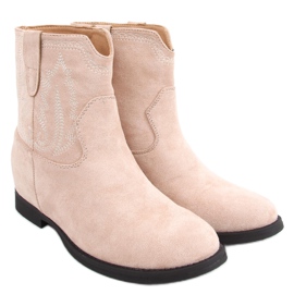 Botas em cunha oculta Astrid Beige bege