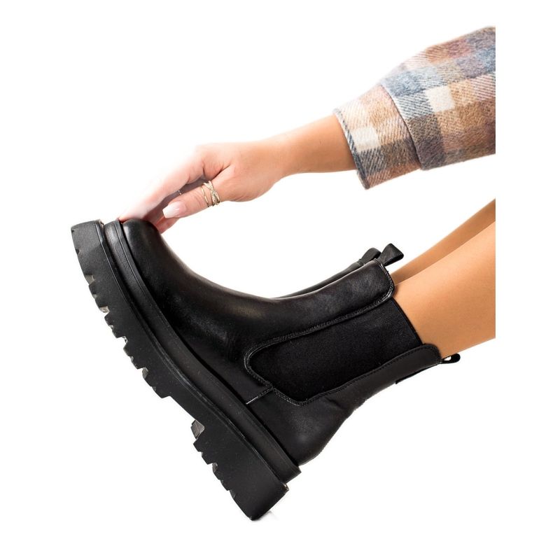 Filippo Botas pretas Chelsea na plataforma preto