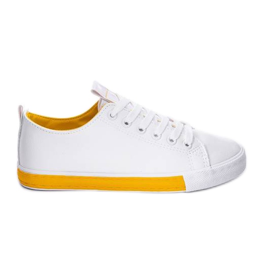 Tênis branco da Valerie amarelo