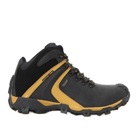 Calçados esportivos masculinos com isolamento térmico Black Barry preto amarelo Calçados esportivos masculinos com isolamento térmico Black Barry preto amarelo