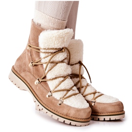 Botas quentes Trappers Beige Jiliana bege Botas quentes Trappers Beige Jiliana bege