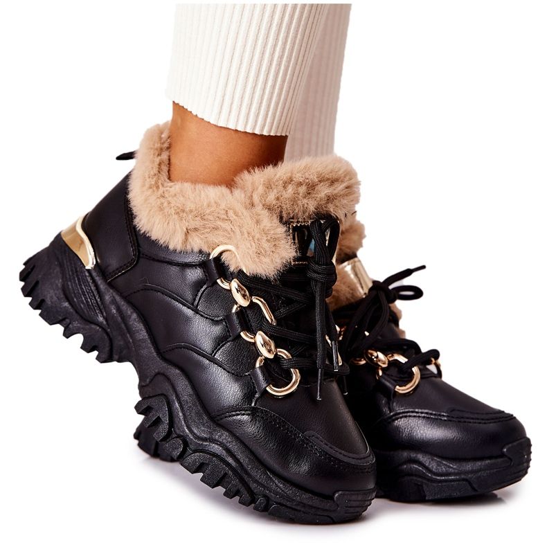 PM1 Sapatos esportivos de couro preto brilhante preto quente