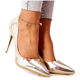PG2 Elegant Mirror Heels Gold Adrinnah dourado