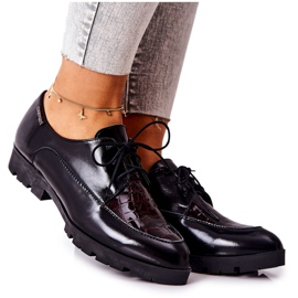 Sapatos de couro Monnari M73 / 1 Preto multicolorido Sapatos de couro Monnari M73 / 1 Preto multicolorido