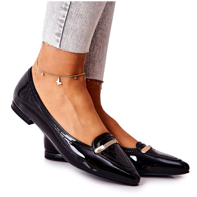 Bailarinas Monnari Couro Lacado 0160-020 Preto