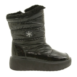 Botas de neve pretas do tipo floco de neve Filippo DBT3404 preto