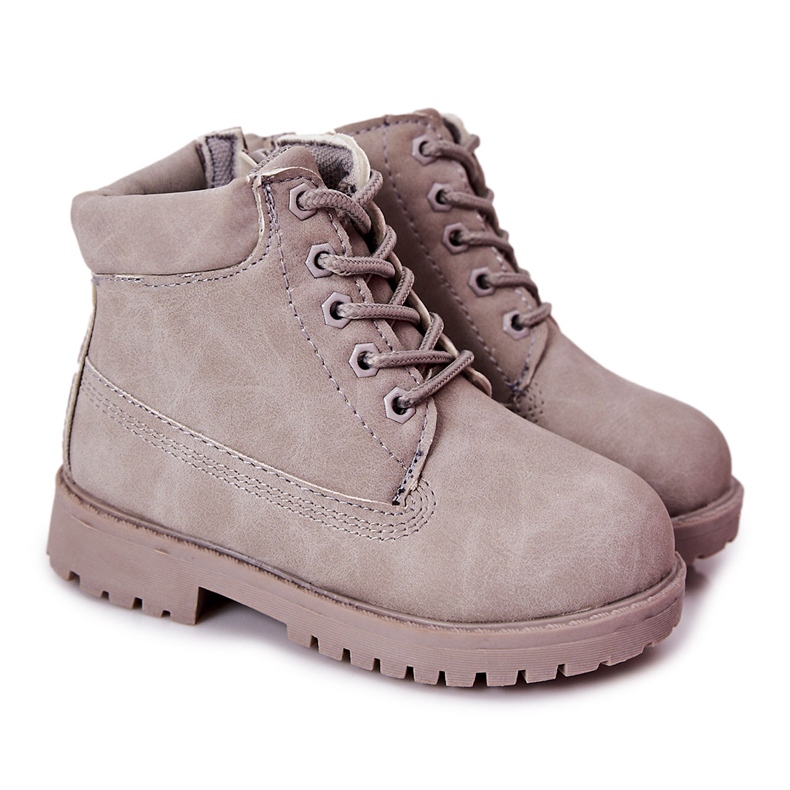 FR1 Botas infantis Trappers com zíper Gray Dexter cinza cinza
