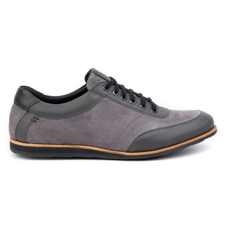 Olivier Sapatos de couro masculino cinza 7007 KB