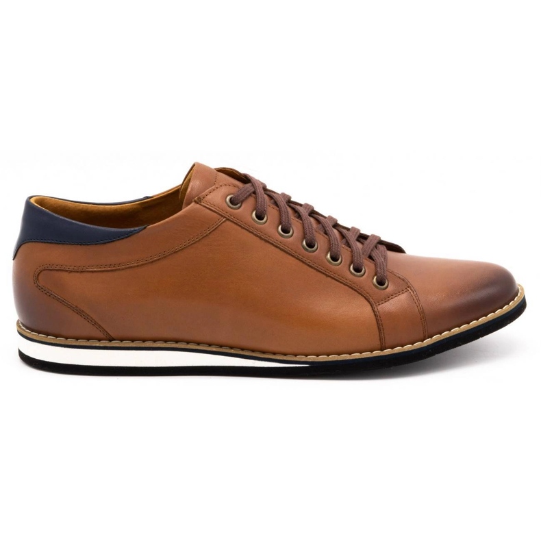 Olivier Sapatos de couro masculino 7008 KB marrom castanho